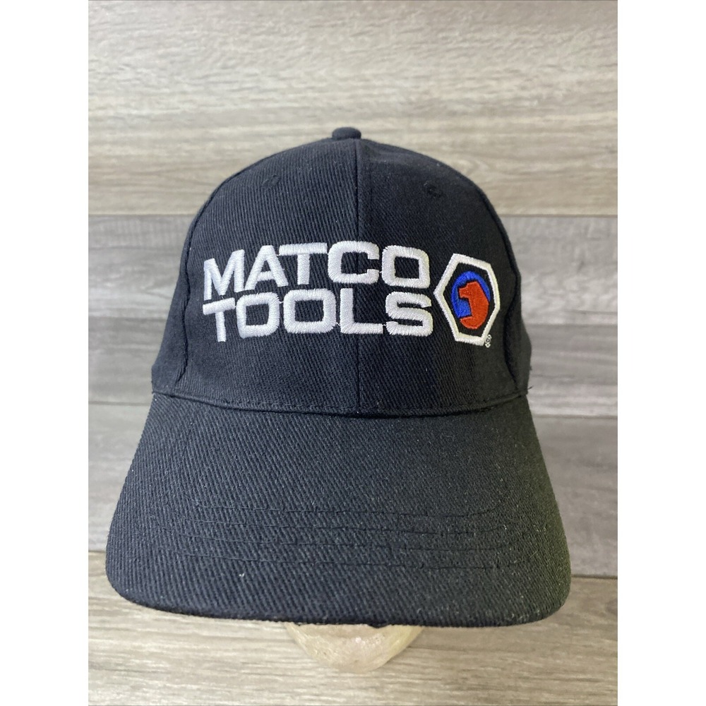 Matco Tools Hat Cap Strap Back Adult One Size Black Cotton Mechanic Workwear